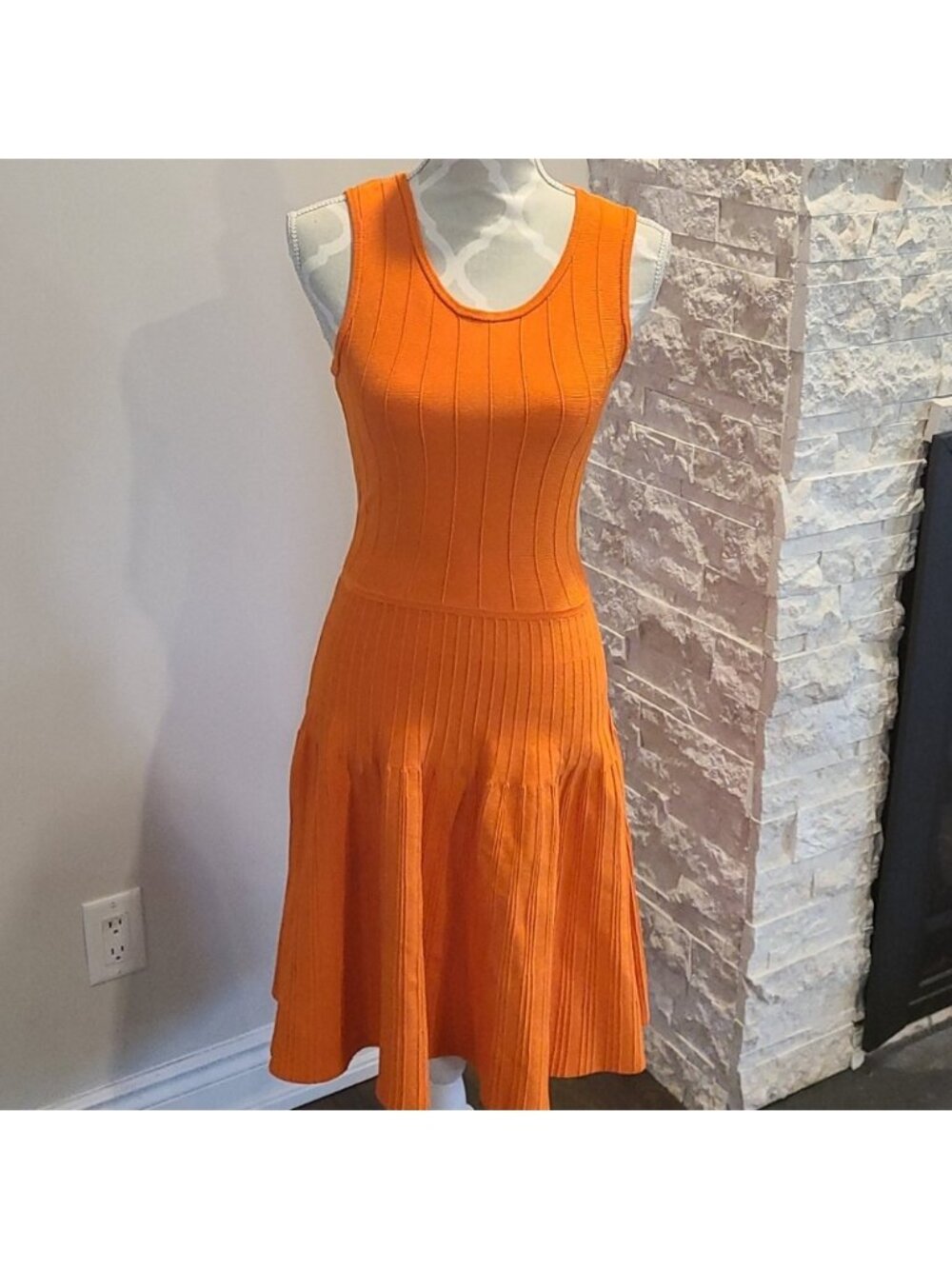 Pink Tartan Power Stretch Ballet Orange Dress